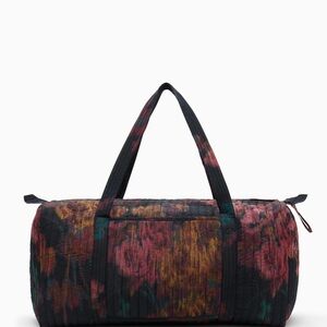 Ulla Johnson Floral Black and Red Travel Bag